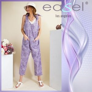 Easel "Endless Summer" Overalls W/Shoulder Ties